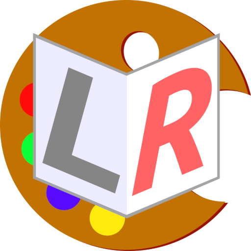 Logo representing Libre Ref - consists of a book merged with a palette